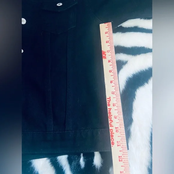 NWT Women’s cropped Black Denim Jean Jacket Sz 3X - Picture 7 of 10